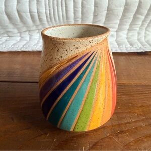 Christine Tenenholtz ceramic rainbow coffee mug